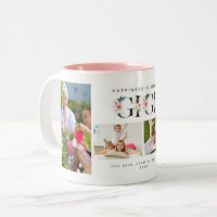 Felicidade é ser uma gigi Blush Floral 4 Photo Mug