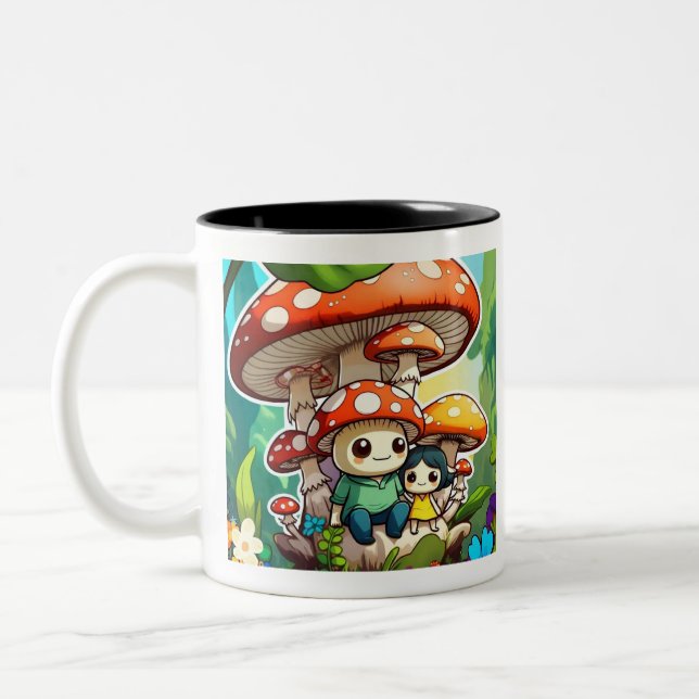 Caneca De Café Em Dois Tons "Felicidade em Greenwood" (Esquerda)