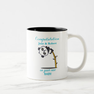 Caneca De Café Em Dois Tons felicitações pelo novo bebê