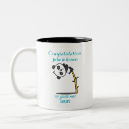 Caneca De Café Em Dois Tons felicitações pelo novo bebê