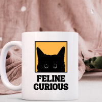 Feline Curioso Amorador de Gatos Mug