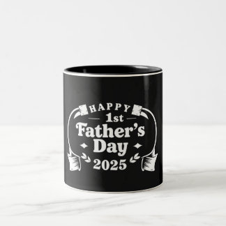 Caneca De Café Em Dois Tons Feliz 1rua Dia do Pai 2025 Mug
