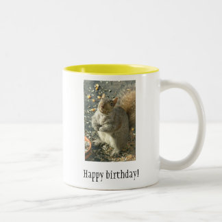 Caneca De Café Em Dois Tons Feliz aniversario!