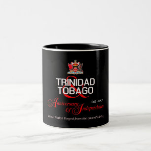 Caneca De Café Em Dois Tons Feliz Aniversário da Independência T&T