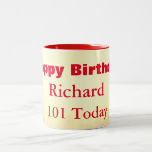 Caneca De Café Em Dois Tons Feliz Aniversário de 101ruas Personalizado