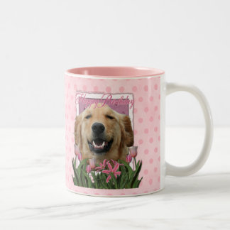 Caneca De Café Em Dois Tons Feliz aniversario - golden retriever - Mickey