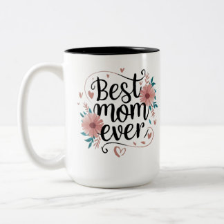 Caneca De Café Em Dois Tons Feliz aniversário Mãe - Design