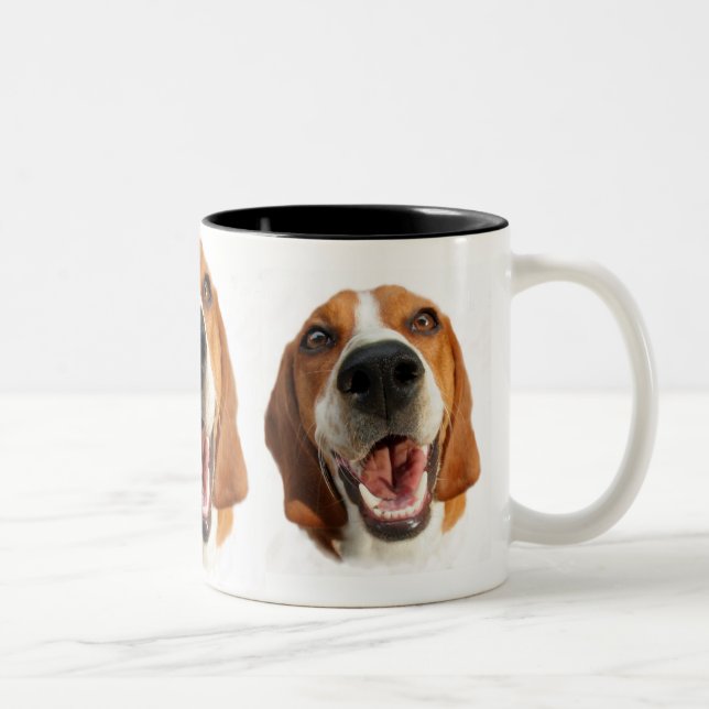 Caneca De Café Em Dois Tons Feliz Canino (Direita)