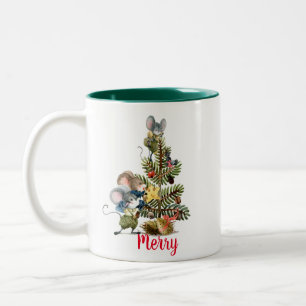 Caneca De Café Em Dois Tons Feliz Christmouse