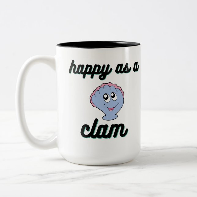 Caneca De Café Em Dois Tons Feliz como um clã (Esquerda)