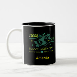 Caneca De Café Em Dois Tons Feliz Dia da Terra