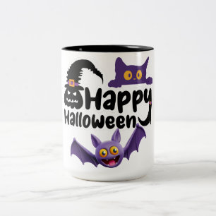 Caneca De Café Em Dois Tons Feliz Dia das Bruxas
