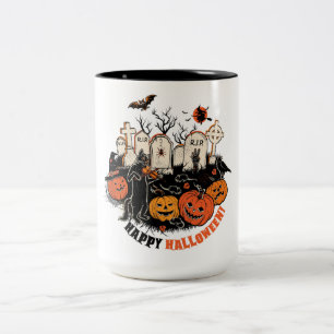 Caneca De Café Em Dois Tons Feliz Dia das Bruxas