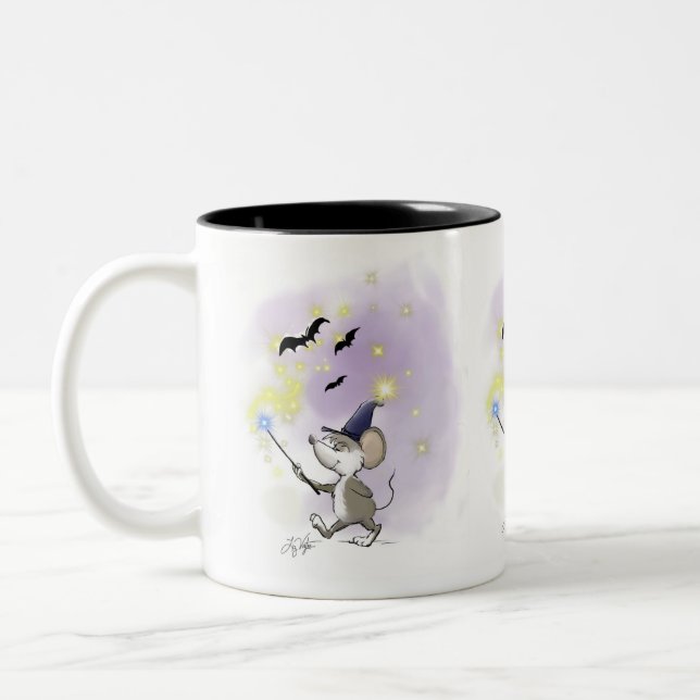 Caneca De Café Em Dois Tons Feliz Dia das Bruxas de Moe (Esquerda)