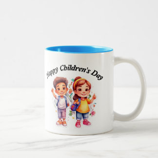 Caneca De Café Em Dois Tons Feliz Dia das Crianças