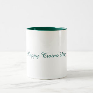 Caneca De Café Em Dois Tons Feliz Dia das Gêmeas