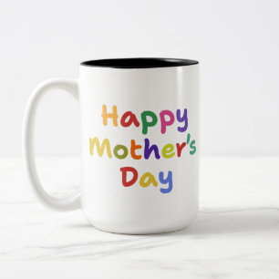 Caneca De Café Em Dois Tons Feliz Dia das Mães