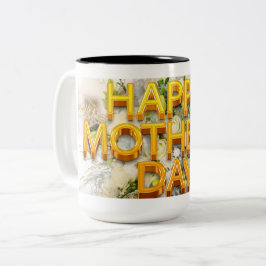 Caneca De Café Em Dois Tons Feliz Dia das Mães