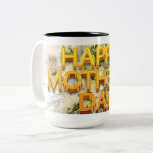 Caneca De Café Em Dois Tons Feliz Dia das Mães