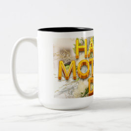 Caneca De Café Em Dois Tons Feliz Dia das Mães