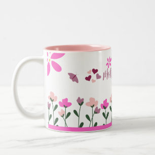 Caneca De Café Em Dois Tons Feliz dia das mães Design multi Cores