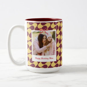 Caneca De Café Em Dois Tons Feliz Dia das Mães Presente de Aniversário da Mamã