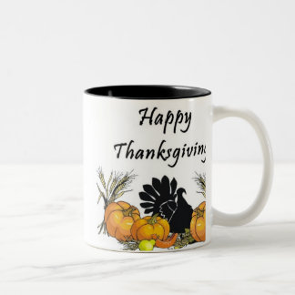 Caneca De Café Em Dois Tons Feliz Dia de Ação de Graças