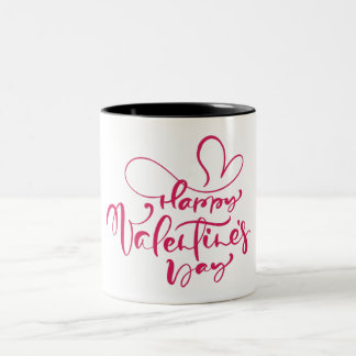 Caneca De Café Em Dois Tons Feliz dia de os namorados