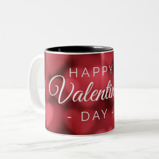 Caneca De Café Em Dois Tons Feliz dia de os namorados
