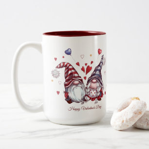 Caneca De Café Em Dois Tons Feliz dia de os namorados