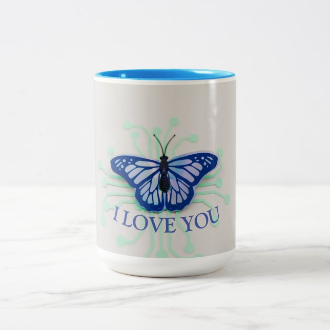 Caneca De Café Em Dois Tons Feliz dia de os namorados 2022 Lâmpadas (Centro)