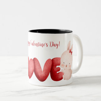Caneca De Café Em Dois Tons Feliz dia de os namorados Gift