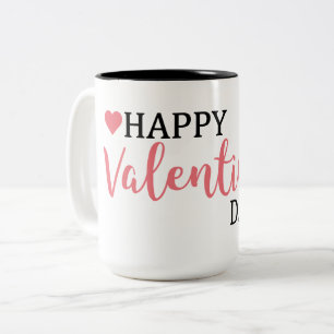 Caneca De Café Em Dois Tons Feliz dia de os namorados preto e branco