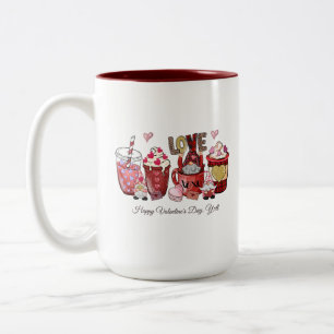 Caneca De Café Em Dois Tons Feliz dia de os namorados Y'all Mug