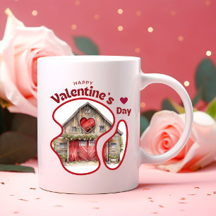 Caneca De Café Em Dois Tons Feliz dia de Velentine - Namorados do Querido