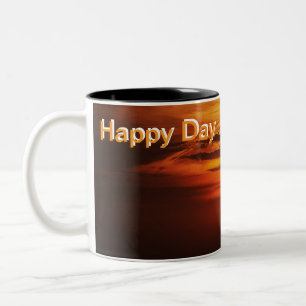 Caneca De Café Em Dois Tons Feliz Dia do Tea Mug