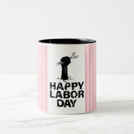 Caneca De Café Em Dois Tons Feliz Dia do Trabalho