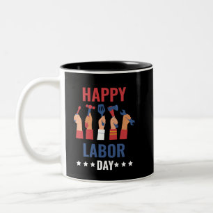 Caneca De Café Em Dois Tons Feliz Dia do Trabalho Negro