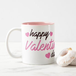 Caneca De Café Em Dois Tons Feliz Dia dos Namorados
