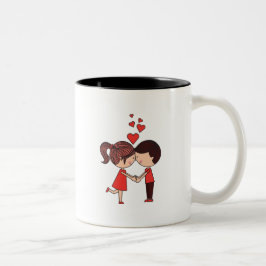 Caneca De Café Em Dois Tons Feliz Dia dos Namorados