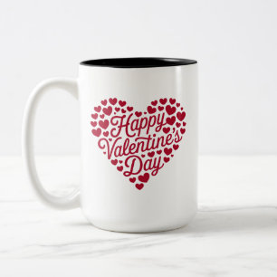 Caneca De Café Em Dois Tons Feliz Dia dos Namorados Namorado Amor Coração