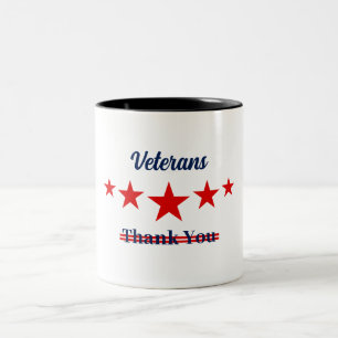 Caneca De Café Em Dois Tons Feliz Dia dos Veteranos