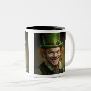 Caneca De Café Em Dois Tons Feliz duende caneca de dois tons, 11 oz