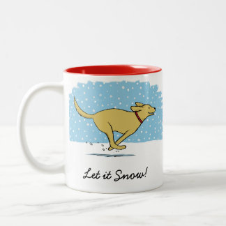 Caneca De Café Em Dois Tons Feliz Feriado de Neve de inverno | Personalizado e
