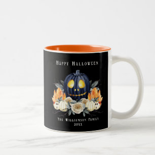 Caneca De Café Em Dois Tons Feliz Halloween Abóbora Samhain Assustador Cristai