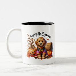 Caneca De Café Em Dois Tons Feliz Halloween Dogg Engraçado design