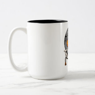 Caneca De Café Em Dois Tons Feliz Halloweenie Dachshund Mummy Dog