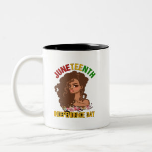 CANECA DE CAFÉ EM DOIS TONS FELIZ JUNETEENTH 2025