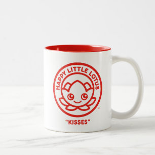 Caneca De Café Em Dois Tons Feliz Lotus, Beijos,