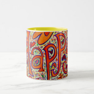 Caneca De Café Em Dois Tons Feliz Mug